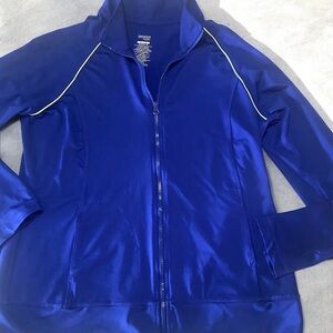 Danskin Royal Blue Women's Jacket with lime green Accents Sz XL